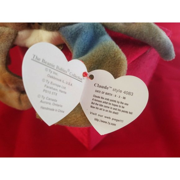 Claude the Crab - Rare Original TY Beanie Babies Collection- Vintage 1996 #4083 - Picture 6 of 10